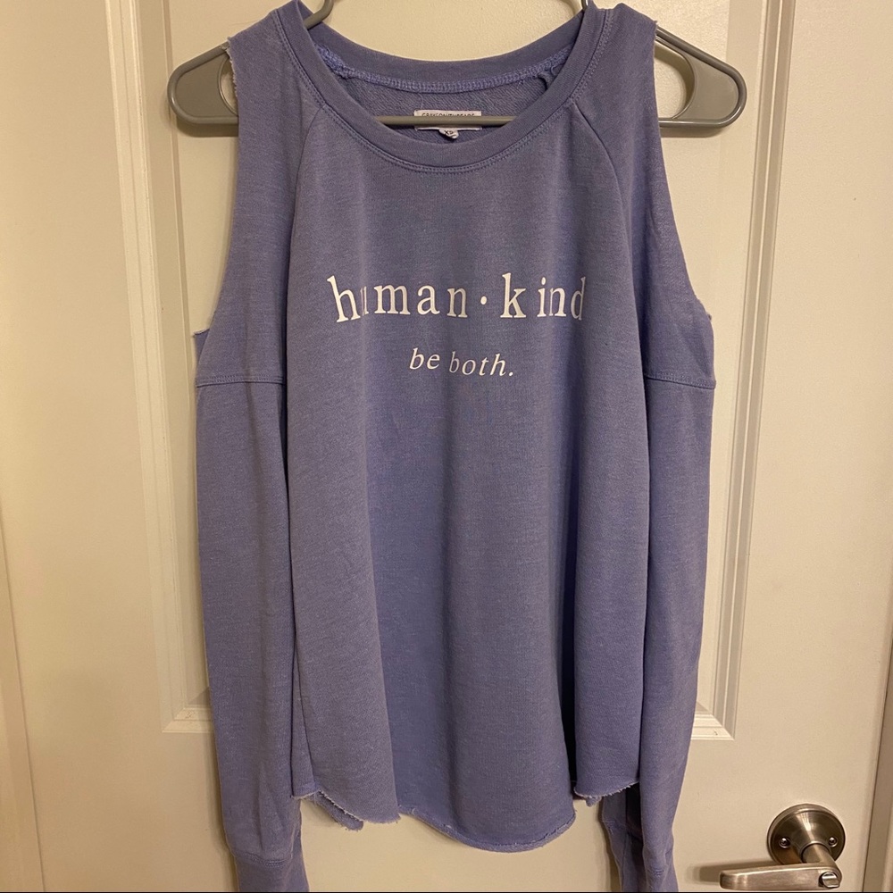 Human•kind open shoulder top